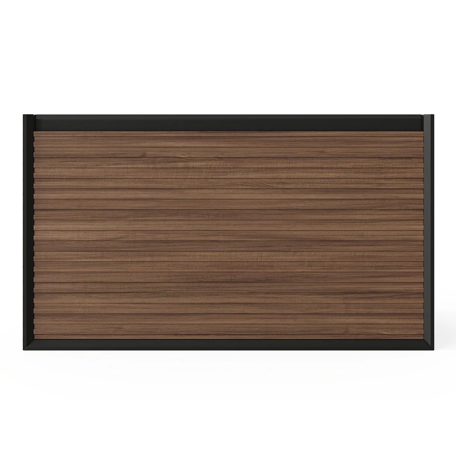 Vente-unique Waschbeckenunterschrank Baniva Schwarz  Naturfarben Dunkel 80 cm