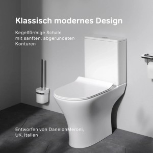 AM.PM Stand WC mit Softclose, spülrandlos, Tiefspüler FlashClean für moderne Bäder.