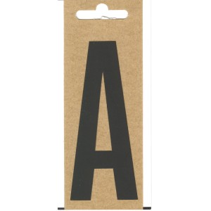 Schwarzer Folien-Buchstabe A, selbstklebend, 100 mm hoch, für Boote und Briefkästen.