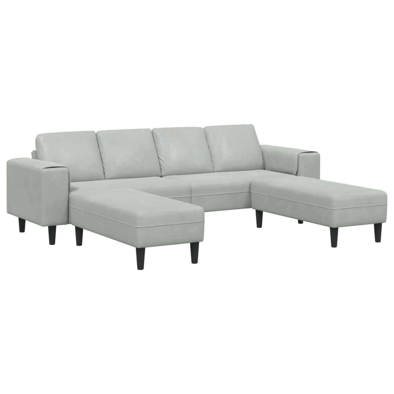 vidaXL Wohnzimmer Couch 3-Tlg Hellgrau 3335122