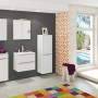 Badezimmer mit weißem Held Möbel Midischrank Monza (40 cm) und weiteren Badmöbeln.