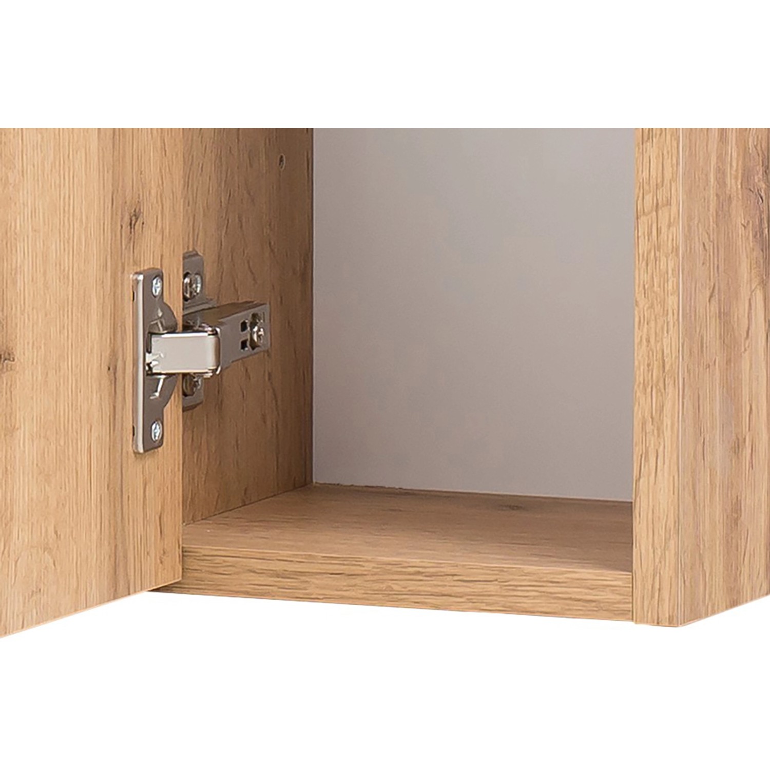 Innenansicht Held Möbel 3D-Spiegelschrank Salerno, 80 cm, Wotaneiche, mit Scharnier.