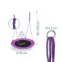 Relaxdays Nestschaukel Stahl Lila Höhenverstellbar 90 cm 2,5 kg_4