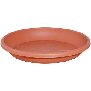 Geli Cylindro Untersetzer, Ø 33cm, Terrakotta, aus Kunststoff für Blumentöpfe.
