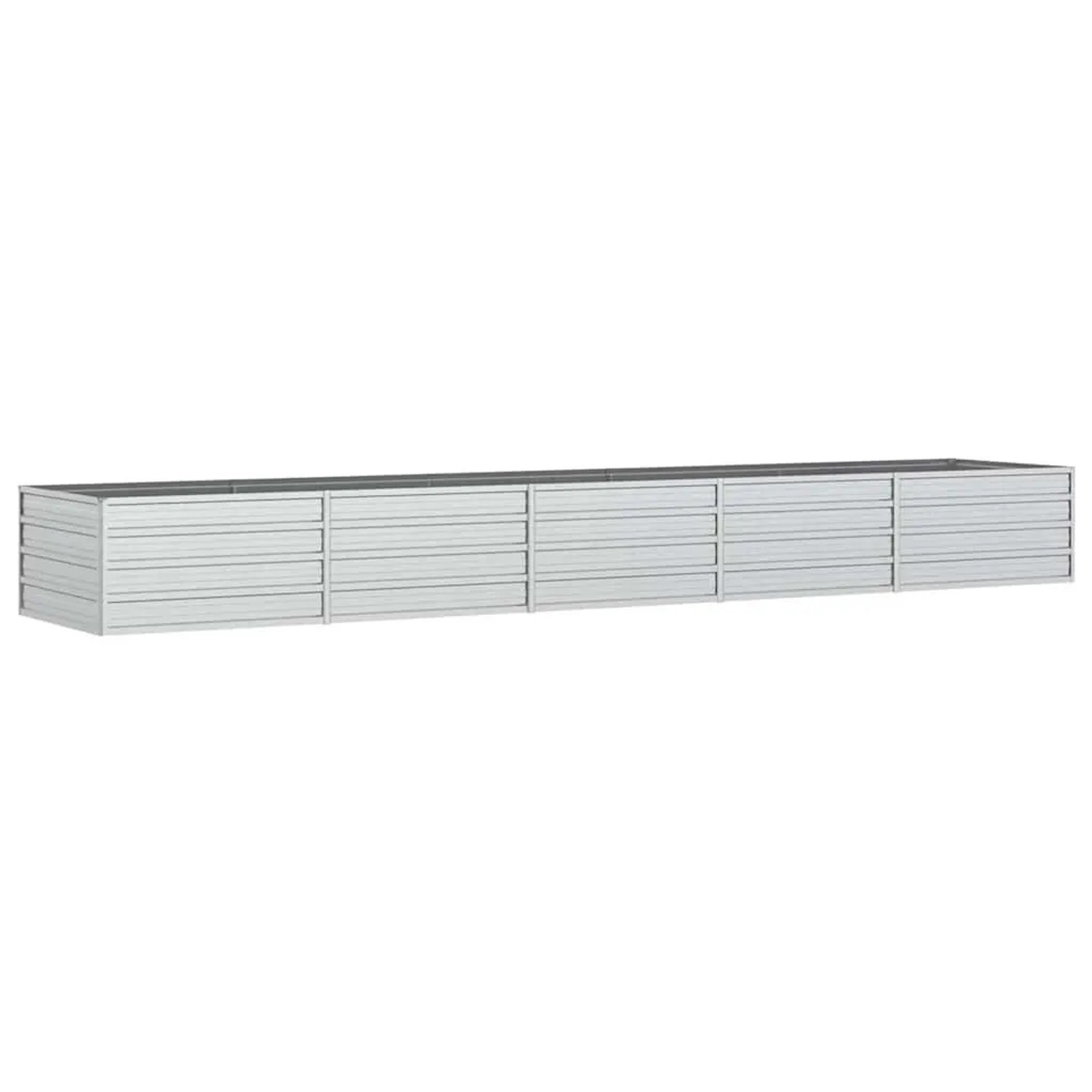 Furnicato Garten-hochbeet 400x80x45 Cm Verzinkter Stahl Silber