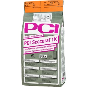 Grauer Sack PCI Seccoral 1K Dichtschlämme 3,5 kg für Drainage und Grundmauerschutz.