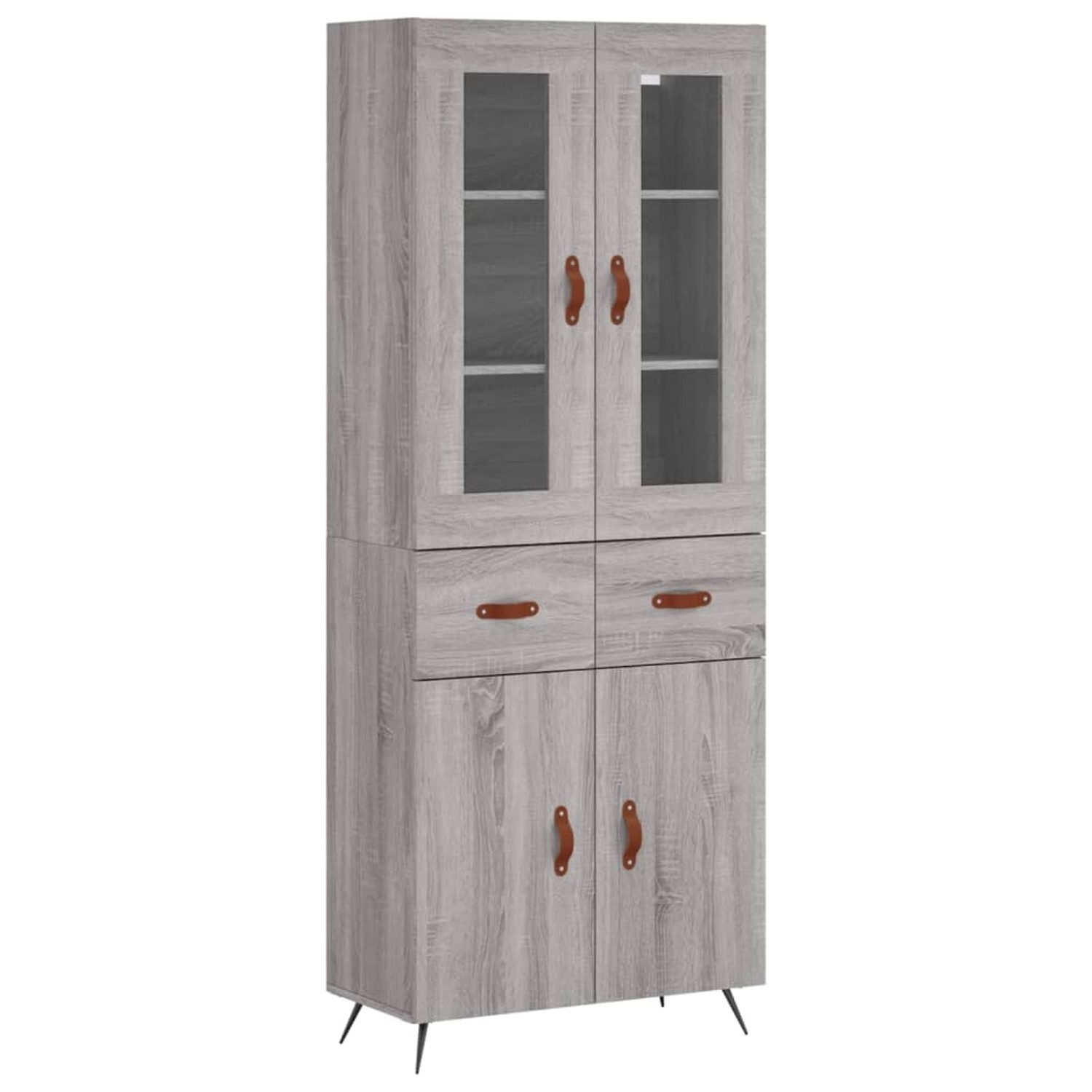 vidaXL Highboard Grau Sonoma 69,5x34x180 cm Holzwerkstoff 3198511 günstig online kaufen