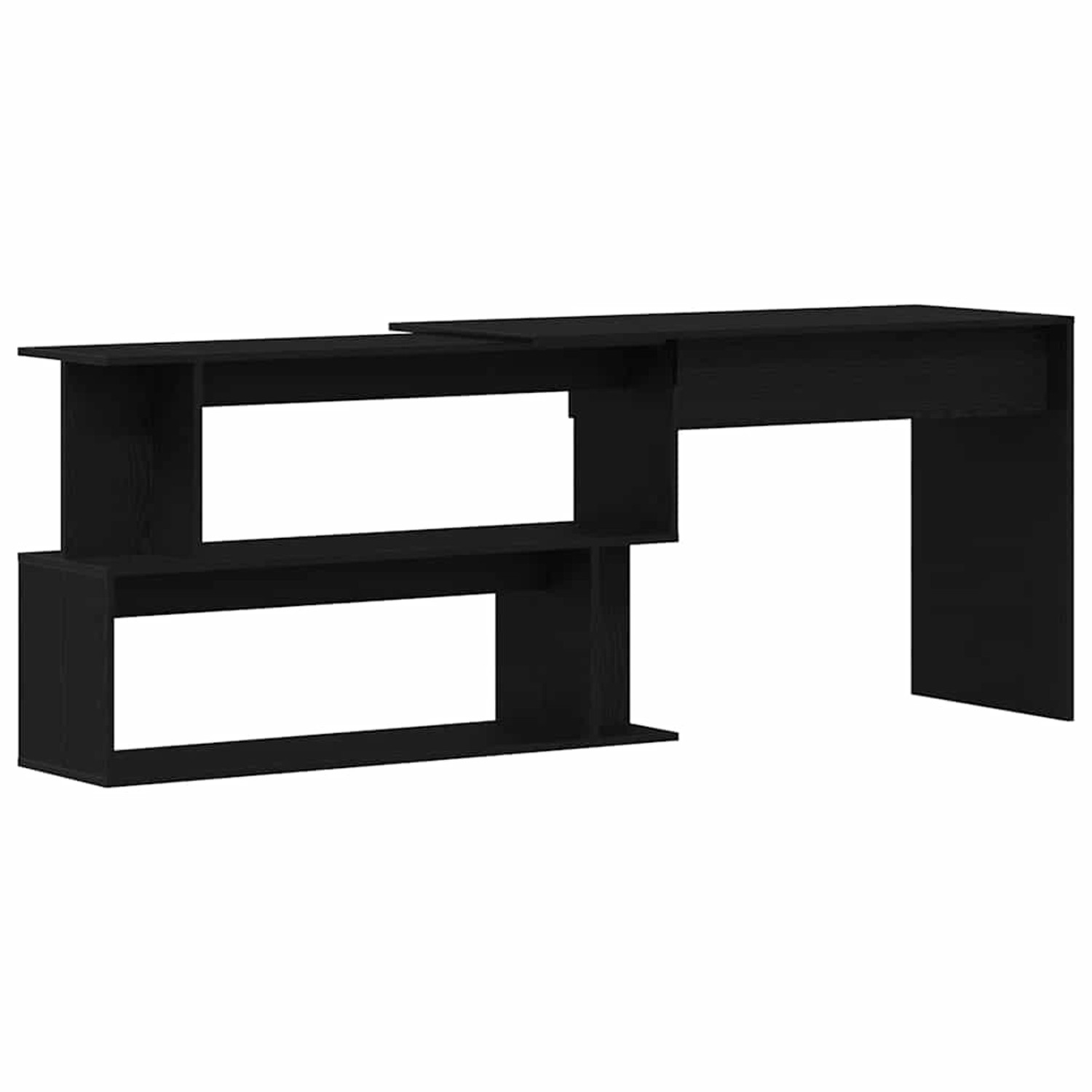 vidaXL Schreibtisch Schwarz Eichen-Optik 200 x 50 x 76 cm 862465 günstig online kaufen