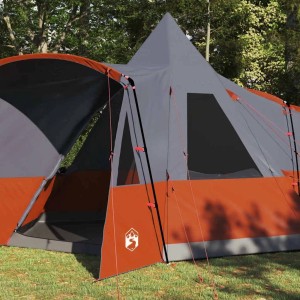 vidaXL Teepee Zelt mit Dach Grau und Orange 720 x 465 x 295 cm 42003998