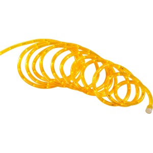 Gelber LED-Lichtschlauch, 6 m, für Innen- und Außenbereich. Dekorative Beleuchtung.