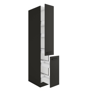 OPTIFIT Madrid420 Apothekerschrank, 30 cm, Anthrazit Matt mit Auszügen und Metallschubkästen.