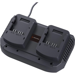 Yard Force Doppelladegerät AL C20D für 20 V Akkus, Zubehör für Rasenmäher.