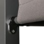 Detailaufnahme: Dunkelgraue Lounge-Gartenliege M63, Stoffbefestigung am Rahmen.