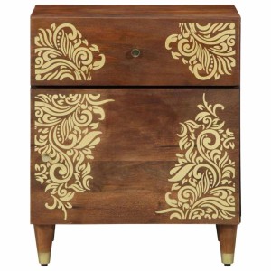 vidaXL Nachttisch Honigbraun 50 x 33 x 60 cm Massives Mangoholz 4018744