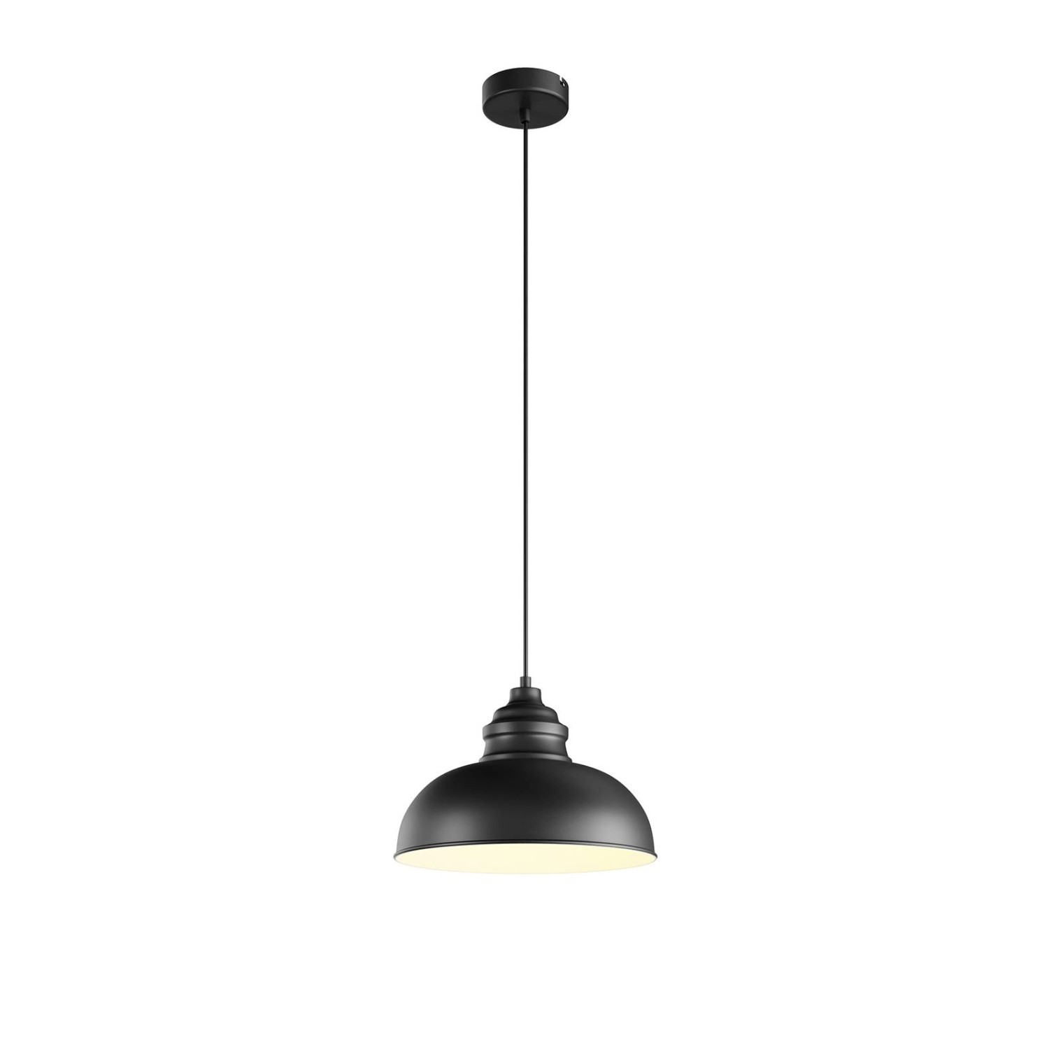 Lindby Pendelleuchte Cliona 9639174 Modern in Schwarz aus Metall 1-flammig E27 Wohnzimmerleuchte