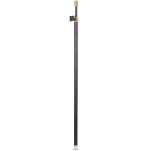 Schwarzer Westline Bankstick aus Aluminium, teleskopierbar bis 80 cm, für Angeln.