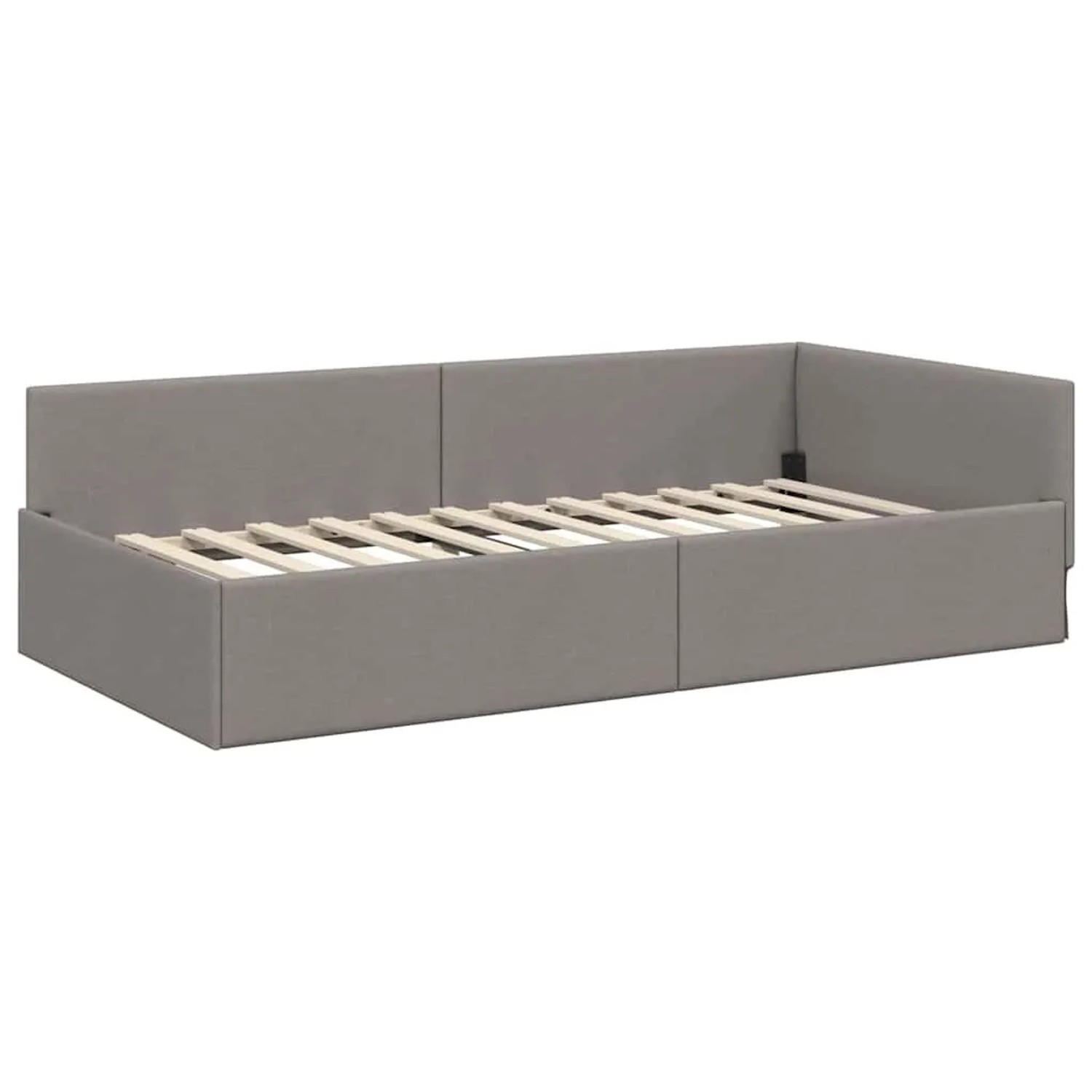 VidaXL Eckbettgestell Mit Kopfteil Taupe 90 X 190 Cm Stoff 42016040
