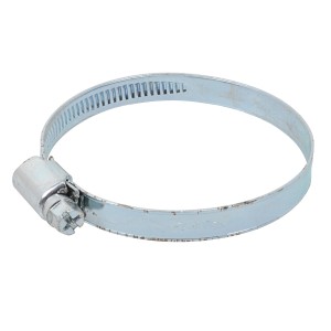 Verzinkte Kirchhoff Schlauchklemme, 9 mm breit, Spannbereich 60-80 mm, für Schlauchverbinder.