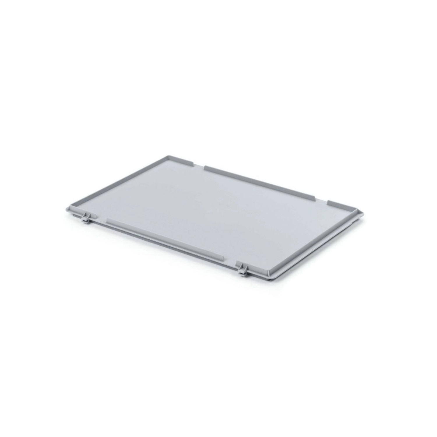 SuperSparSet 5 x Eurobehälter Mit Offenem Griff und Scharnierdeckel HxBxT 17,5 x 40 x 60 cm 30 Liter Grau Eurobox Transp...