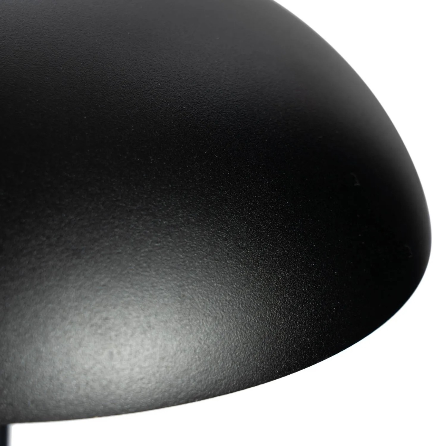 Detailaufnahme: Schwarze Arcchio LED-Tischleuchte Thenra, dimmbar, aus Metall.