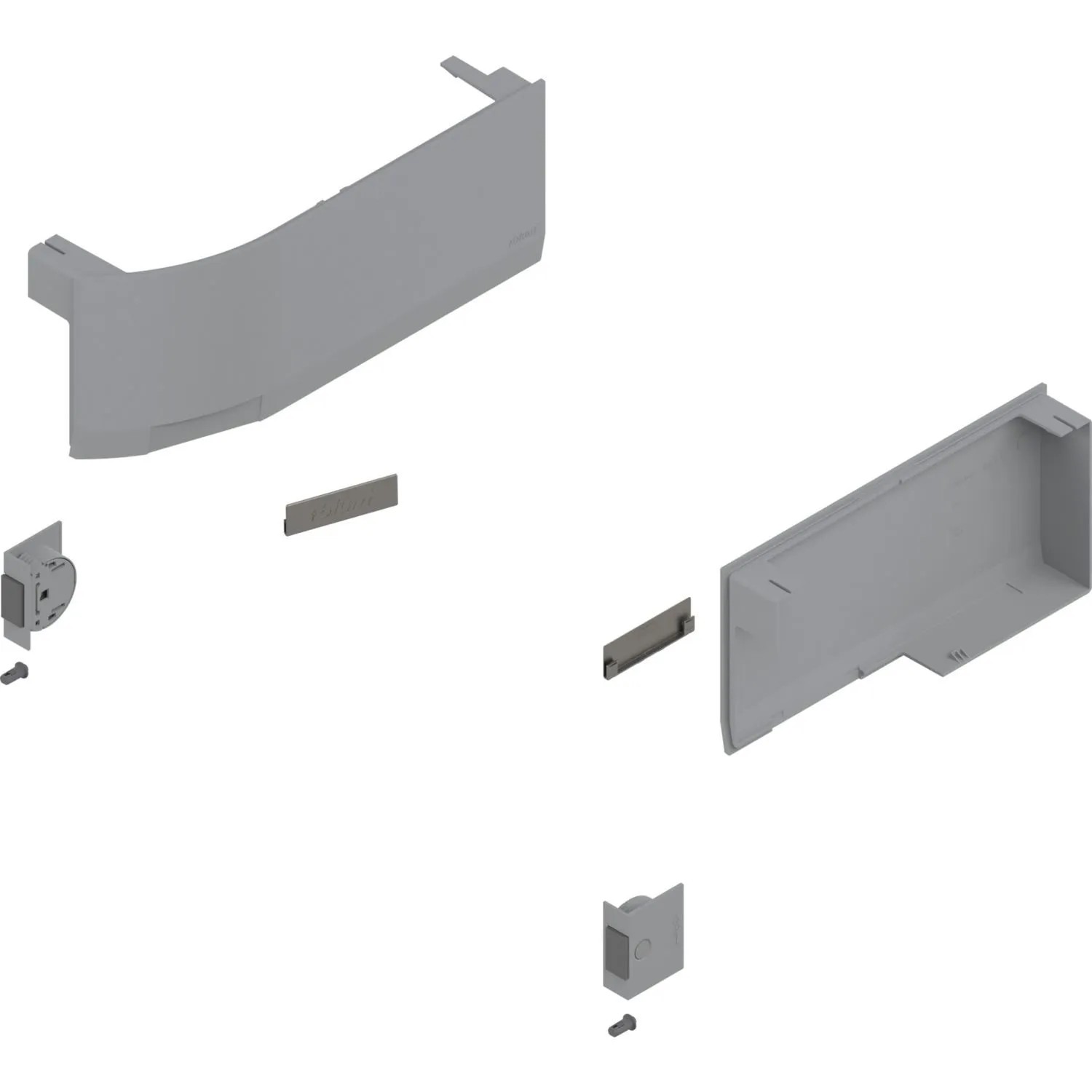 Blum Abdeckkappen-Set Aventos HK top für Servo-Drive Kunststoff Hellgrau