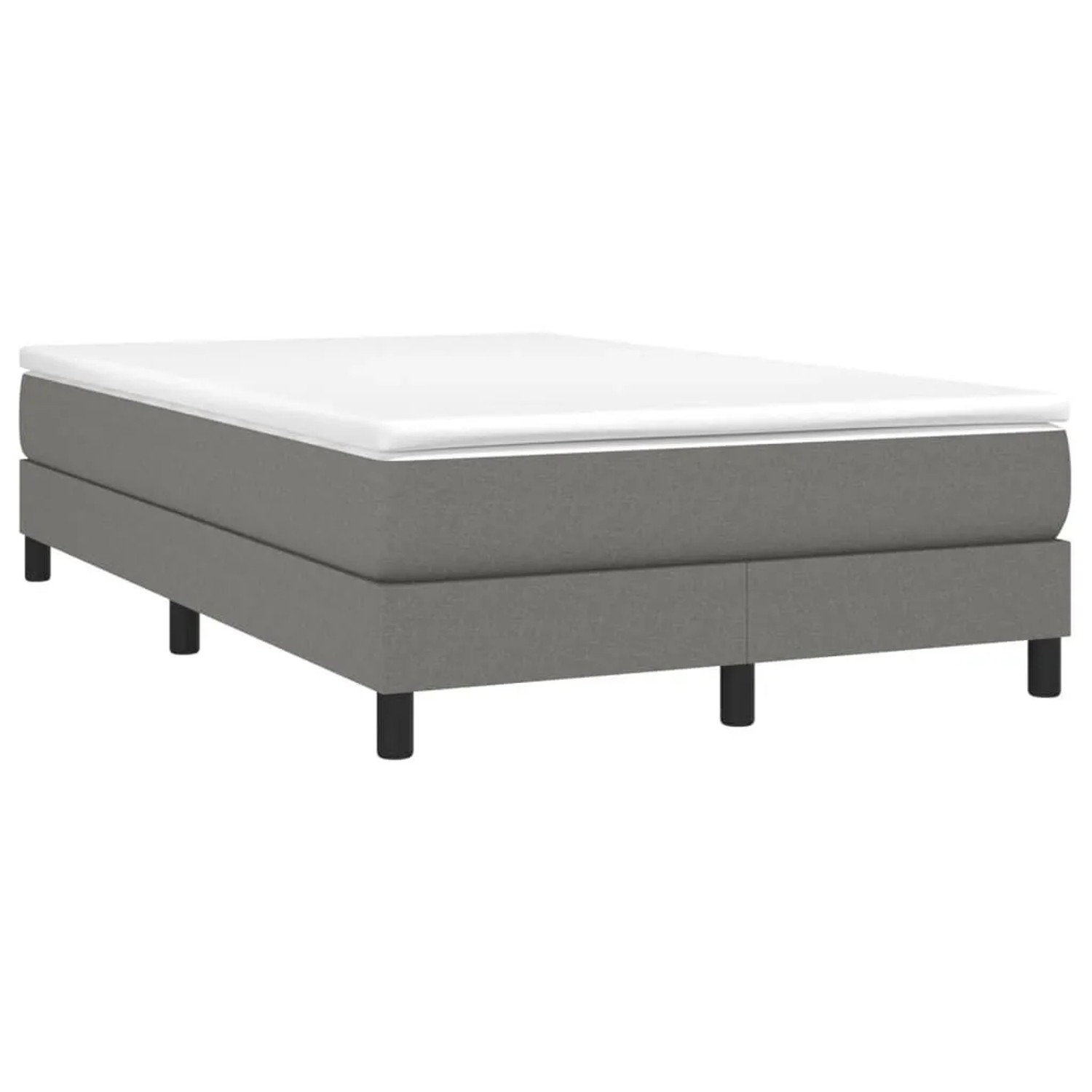 vidaXL Boxspringbett mit Matratze Dunkelgrau 120x200 cm Stoff 3144062 günstig online kaufen
