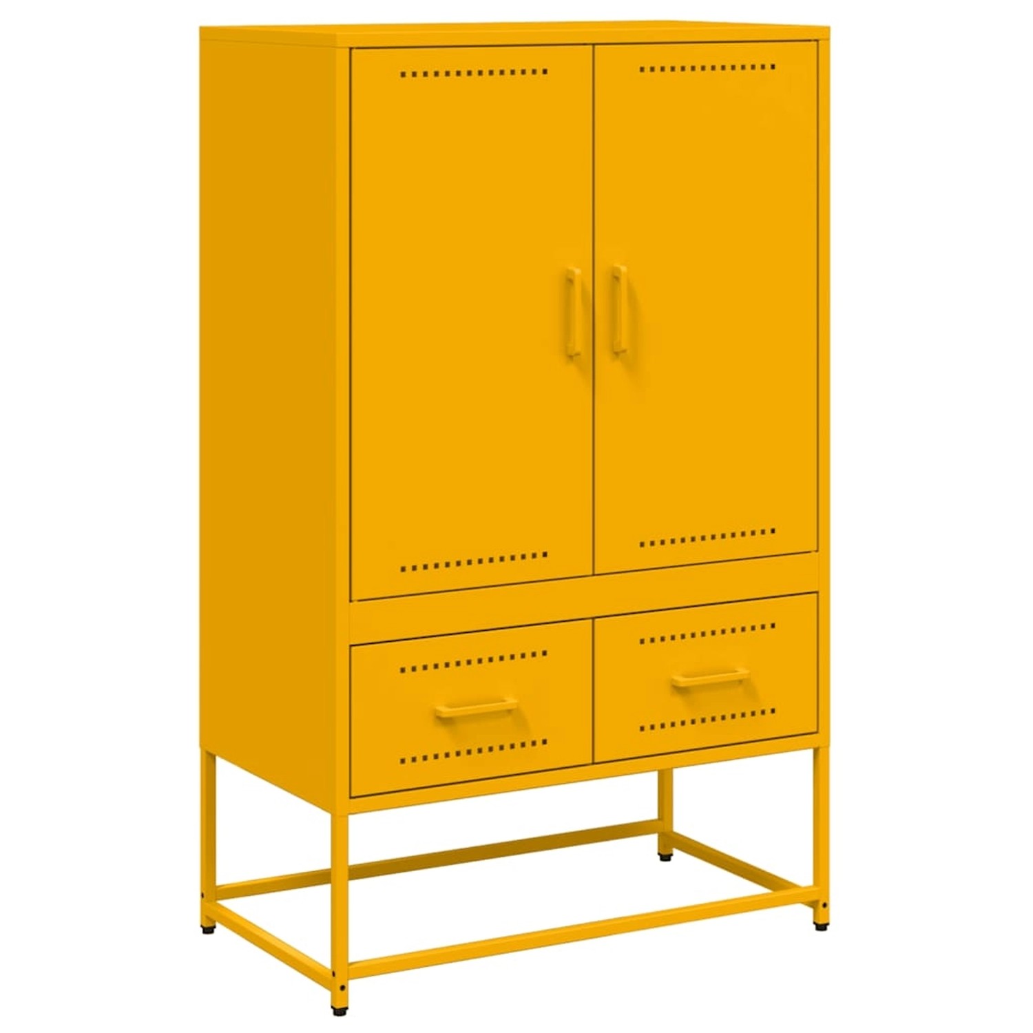 vidaXL Highboard Senfgelb 68x39x111,5 cm Stahl 846611 günstig online kaufen