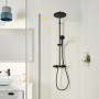 Grohe Vitalio Start 250 Duschsystem, schwarz matt, mit Kopf- und Handbrause, Thermostat und Brausestange.