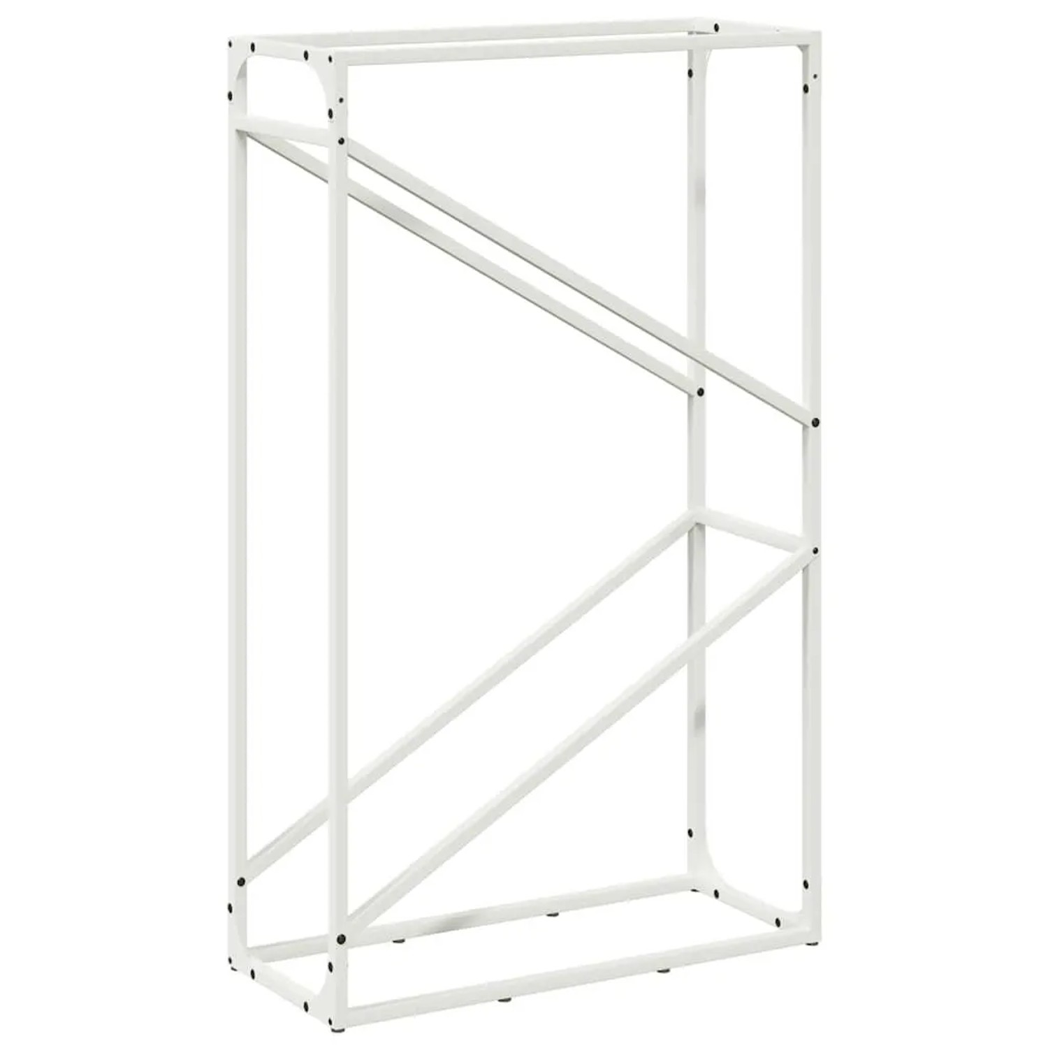vidaXL Brennholzregal Weiß 60x25x100 cm Kaltgewalzter Stahl 864328