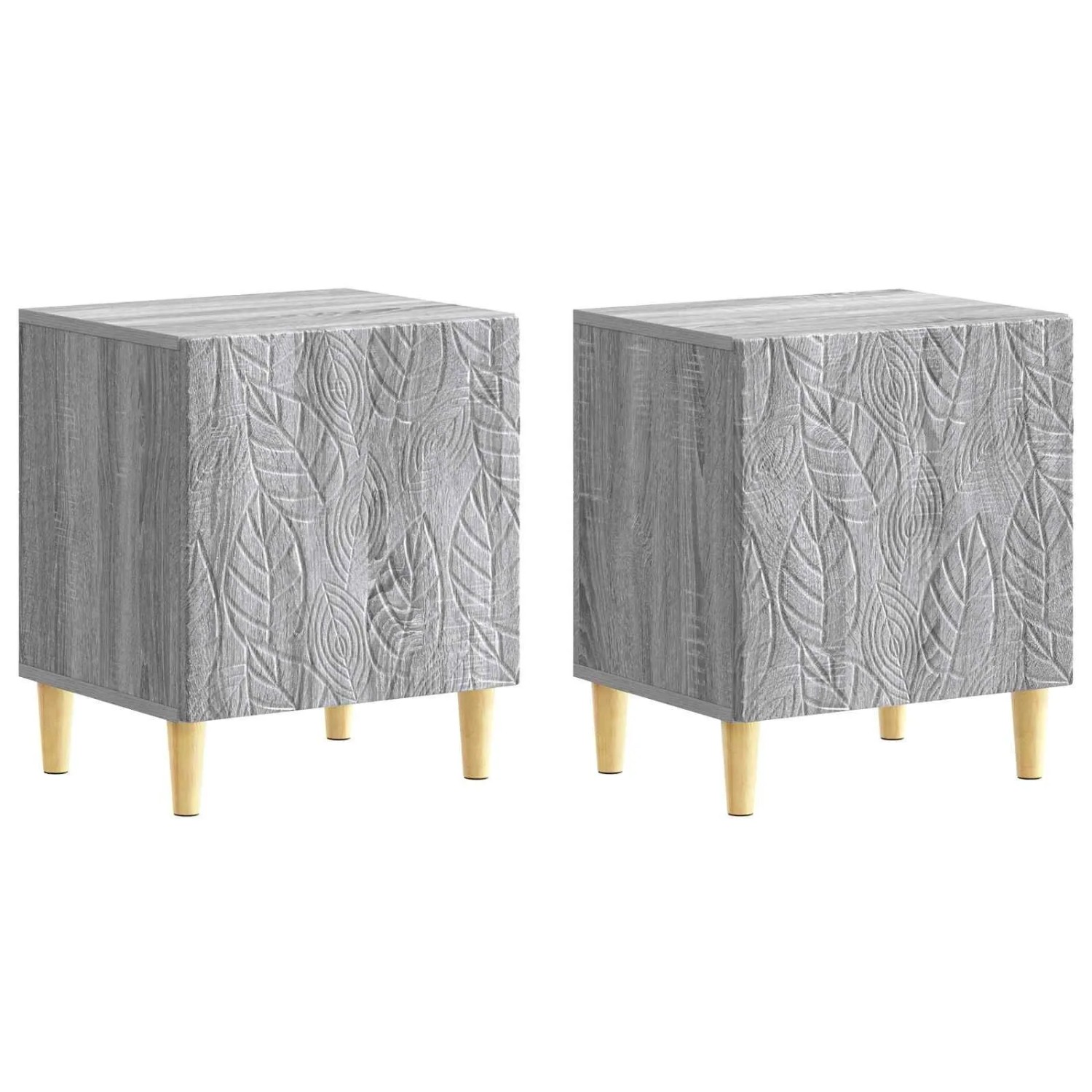 vidaXL Nachttisch 2 Stk Grau Sonoma 43 x 34,5 x 50 cm Holzwerkstoff 895038