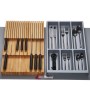 SOTECH ORGA-BOX Vario SET 8 Silbergrau für 90er Schublade Besteckeinsatz Messerhalter Antirutschmatte Orga-Weave_3