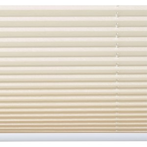 Beiges Plissee Valeria 105x130 cm für dekorativen Sichtschutz und moderne Fenstergestaltung.