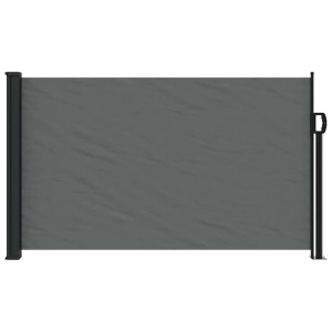 Ausziehbare Seitenmarkise in Anthrazit, 117x300 cm, für Terrasse und Balkon.