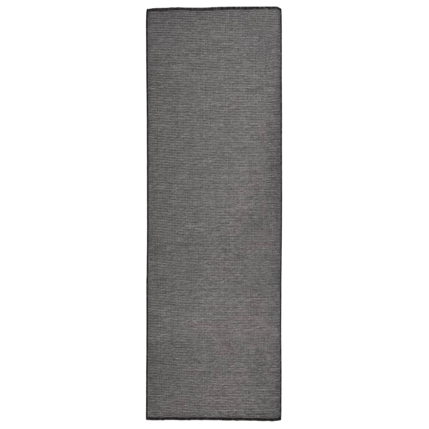 vidaXL Outdoorteppich Flachgewebe 80x250 Cm Grau 1123942 günstig online kaufen