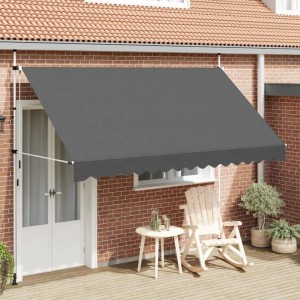 vidaXL Einziehbare Markise Handbetrieben 350 cm Anthrazit 143691