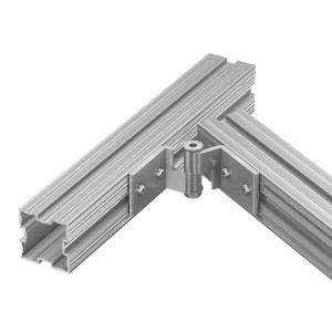 2D-Gelenk für Easy Construct Pro 45x45 mm, zur flexiblen Verbindung von Systemprofilen.