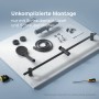 AM.PM Duscharmatur-Set Hit Schwarz: Thermostat, Duschstange, Handbrause und Zubehör auf Marmorplatte.