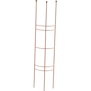 Halbrundspalier in Rost-Optik, 120 cm hoch, für Gartendekoration und Pflanzenstütze.