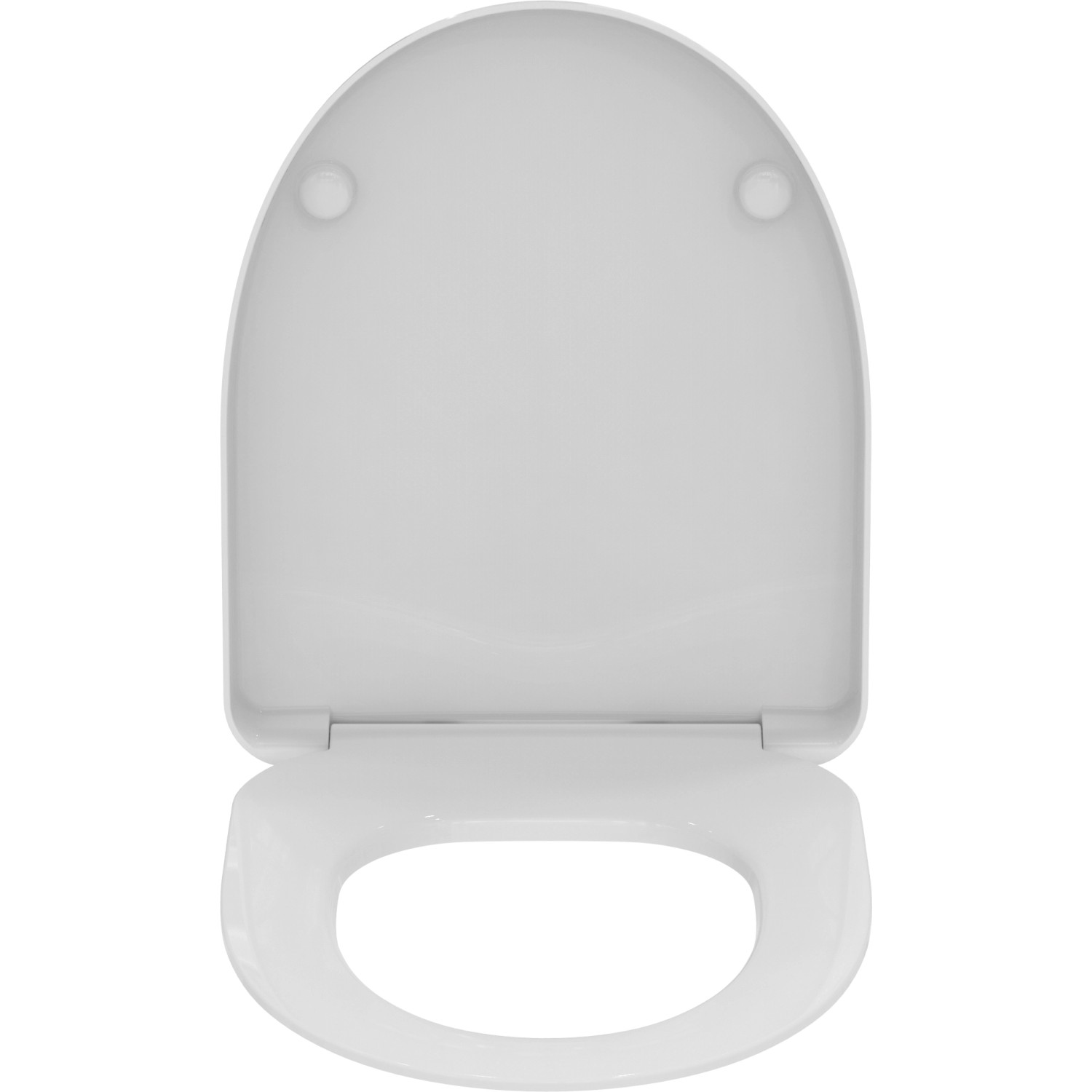 Weißer Ideal Standard WC-Sitz i.life A mit Softclosing und Wrapover-Design.