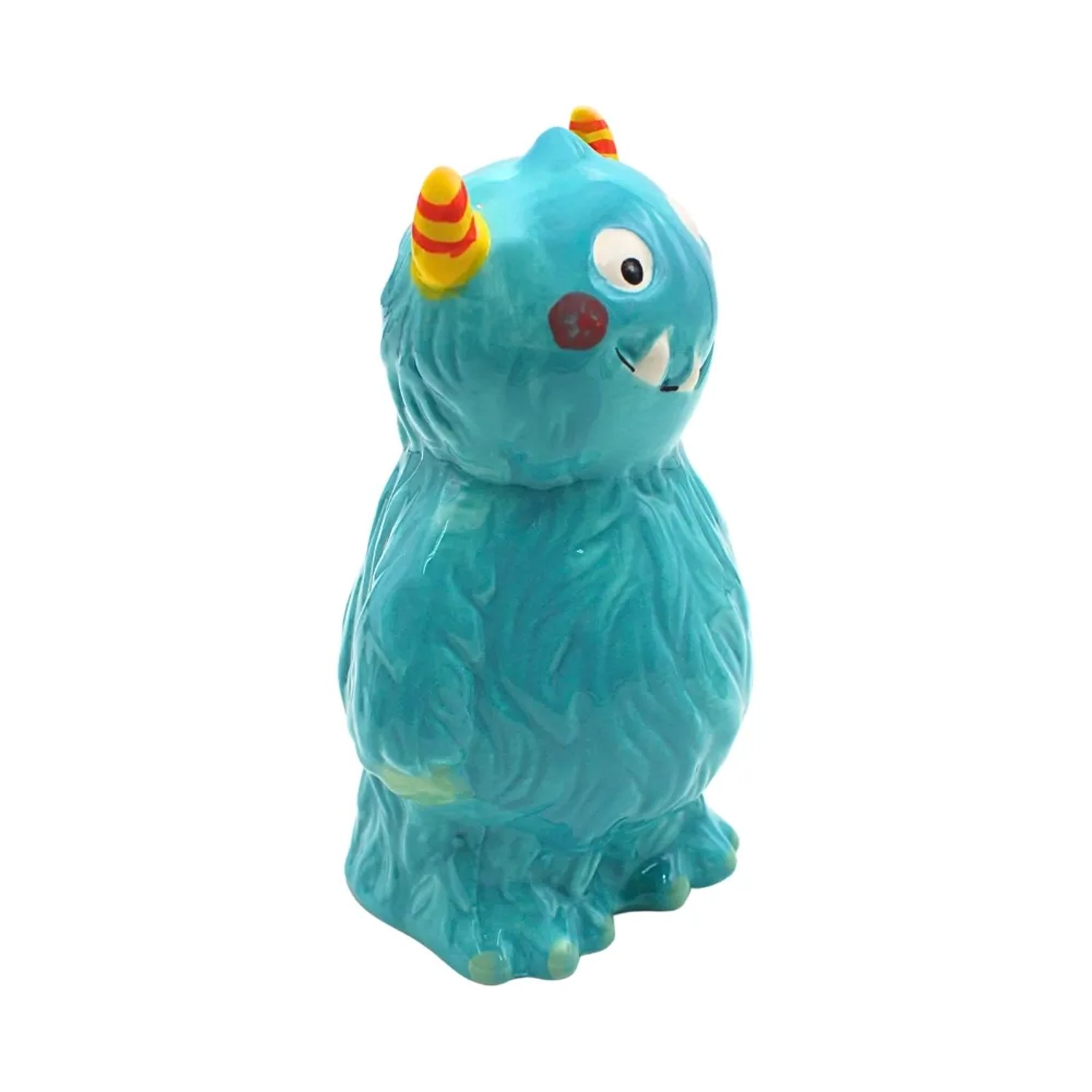 Dekohelden24 Sparfigur Spartier Spardose Sparbüchse Kinderspardose Sparschwein als Monster in Blau aus Keramik L/B/H 11 x 11 x 17 cm_6