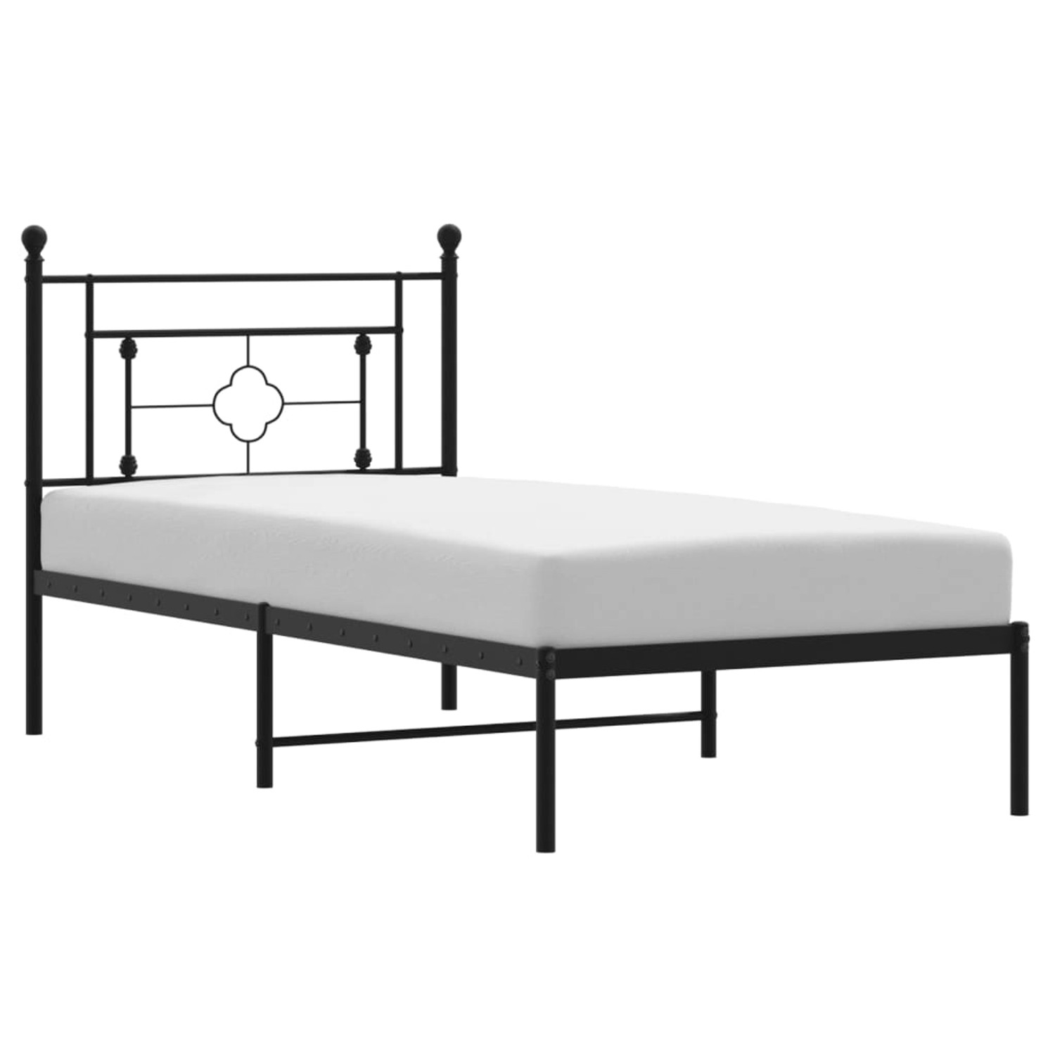 vidaXL Bettgestell mit Kopfteil Metall Weiß 100x190 cm Modell 151930157 günstig online kaufen