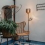QAZQA Stehlampe Schwarz mit Gold mit Rauchglas 2 Lichter Zuzanna_2
