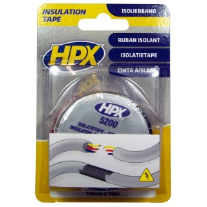 HPX PVC Isolierband, 19mm x 10m Rolle, zur Elektro-Isolation. Reparatur für Lack & Karosserie.