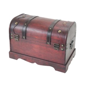 HMF 6403-140 Schatztruhe Schatzkiste Holztruhe Schloss 40 x 23 x 27 cm Groß Kambodscha