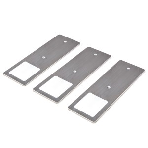 3er Set kalb LED Unterbauleuchten aus gebürstetem Edelstahl, 5W, neutralweiß für die Küche.