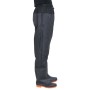 Schwarze vidaXL Hüftwathose mit Stiefeln, Größe 38, für Angeln und Arbeit.