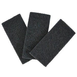 Kirchhoff Reinigungsvlies, metallfrei, schwarz, 3er-Set für Lötzubehör und Oberflächenreinigung.