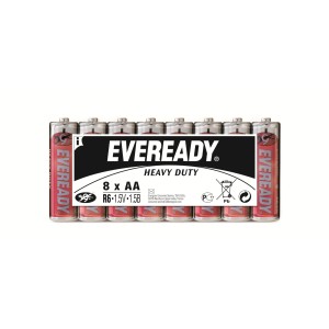 Eveready Heavy Duty Mignon AA Batterie, 8er Pack