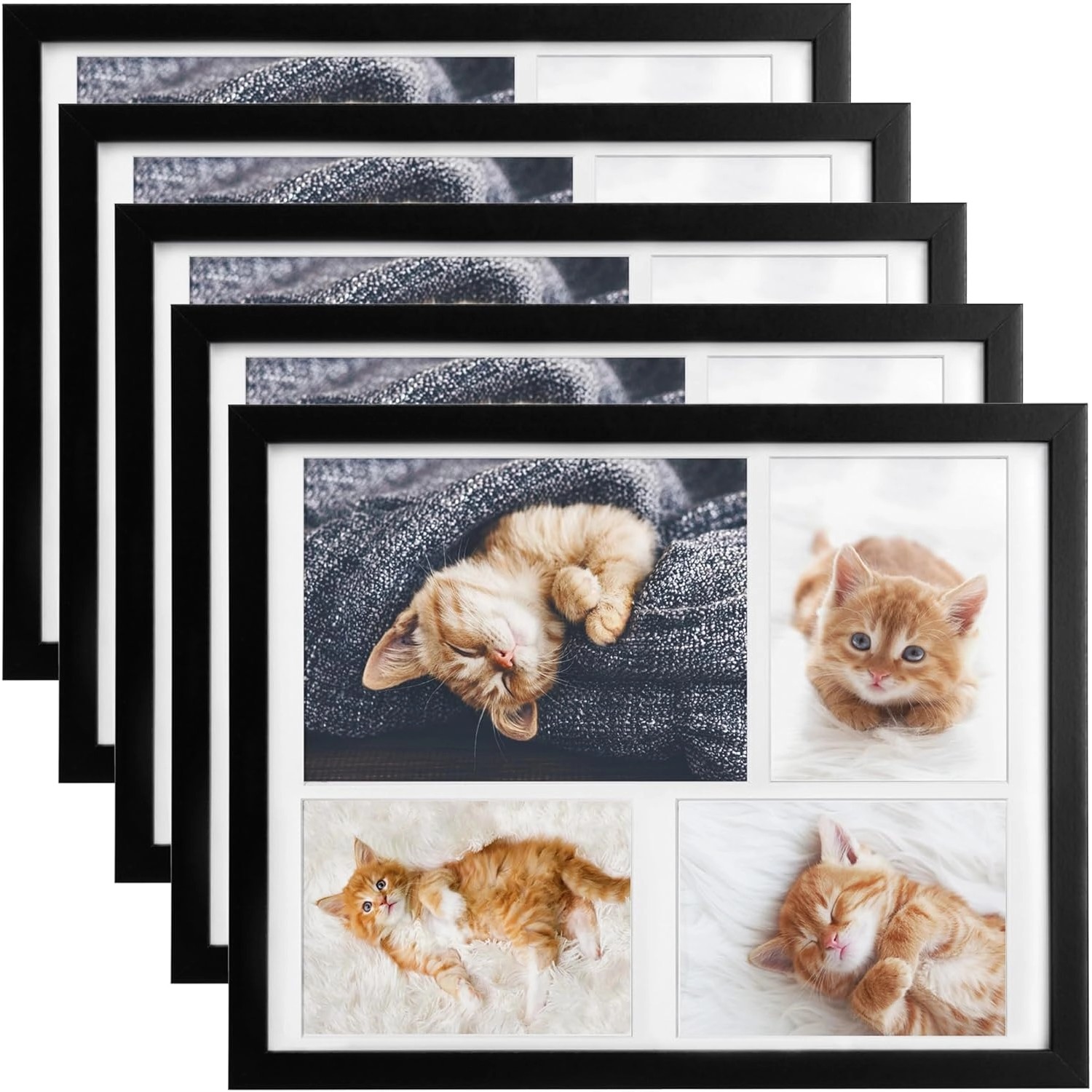 Bomoe Galeria Bilderrahmen 4 Bilder 15x21cm + 10x15cm Schwarz 5tlg günstig online kaufen