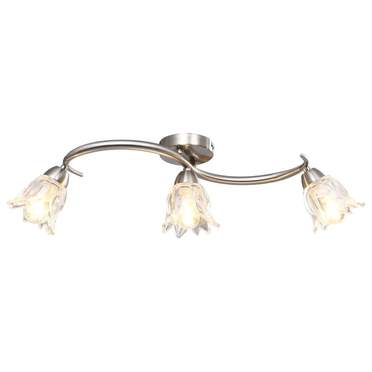 vidaXL Deckenleuchte mit Glasschirmen für 3 E14 Glühlampen 289230